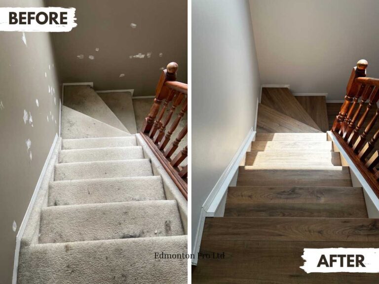 Luxury vinyl stairs Edmonton