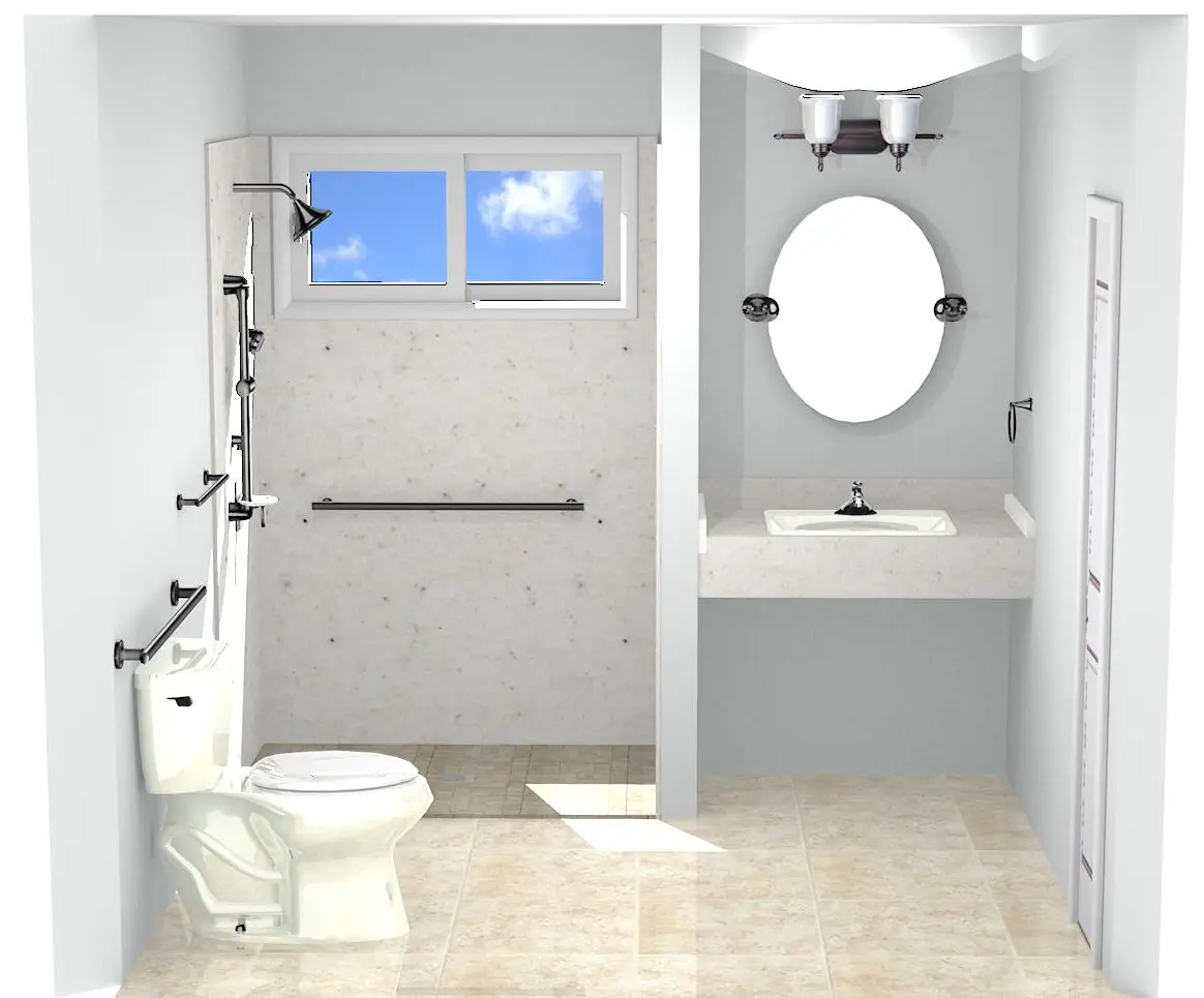 Professional bathroom safety renovation with grab bars and non-slip upgrades in Edmonton